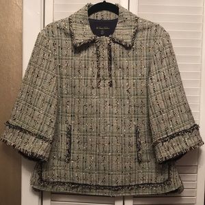 Gorgeous Brooks Brothers shimmer tweed popover